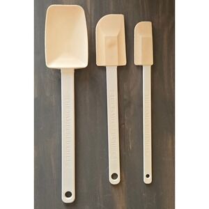 The Pampered Chef Classic Scraper Set of 3 Silicone Spatulas Made in USA